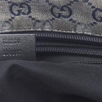 Gucci Crystal Monogram Medium Web Handle Bucket Tote Black 7 of 14