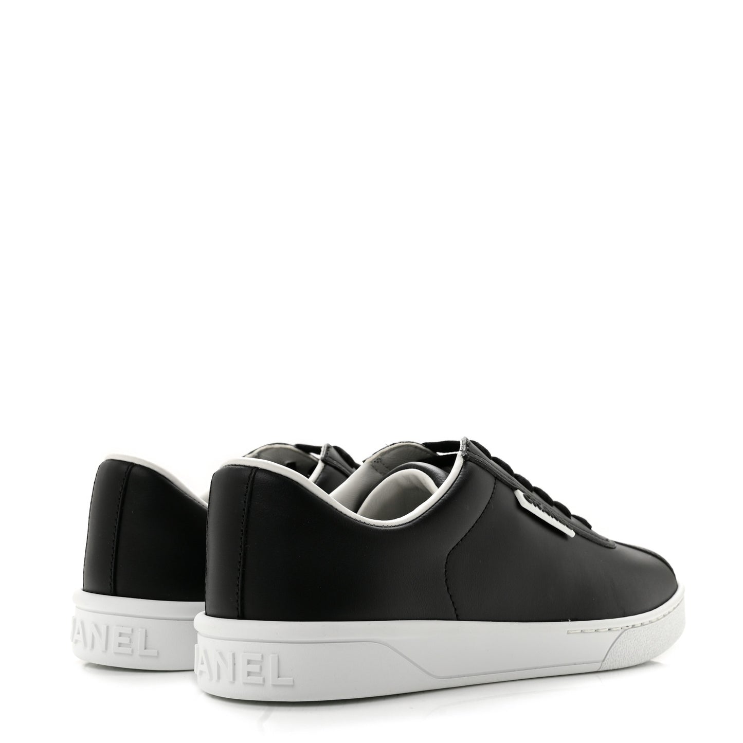 Calfskin CC Womens Sneakers 37 Black