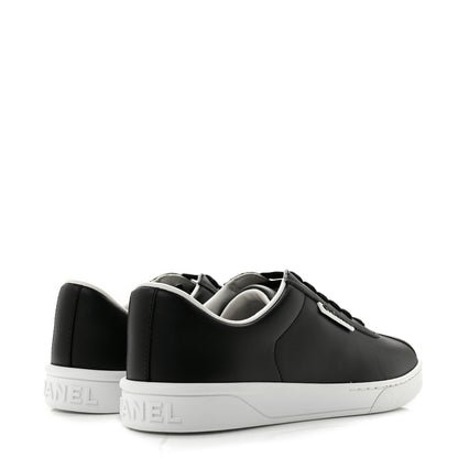 Chanel Calfskin CC Womens Sneakers 37 Black 5 of 10