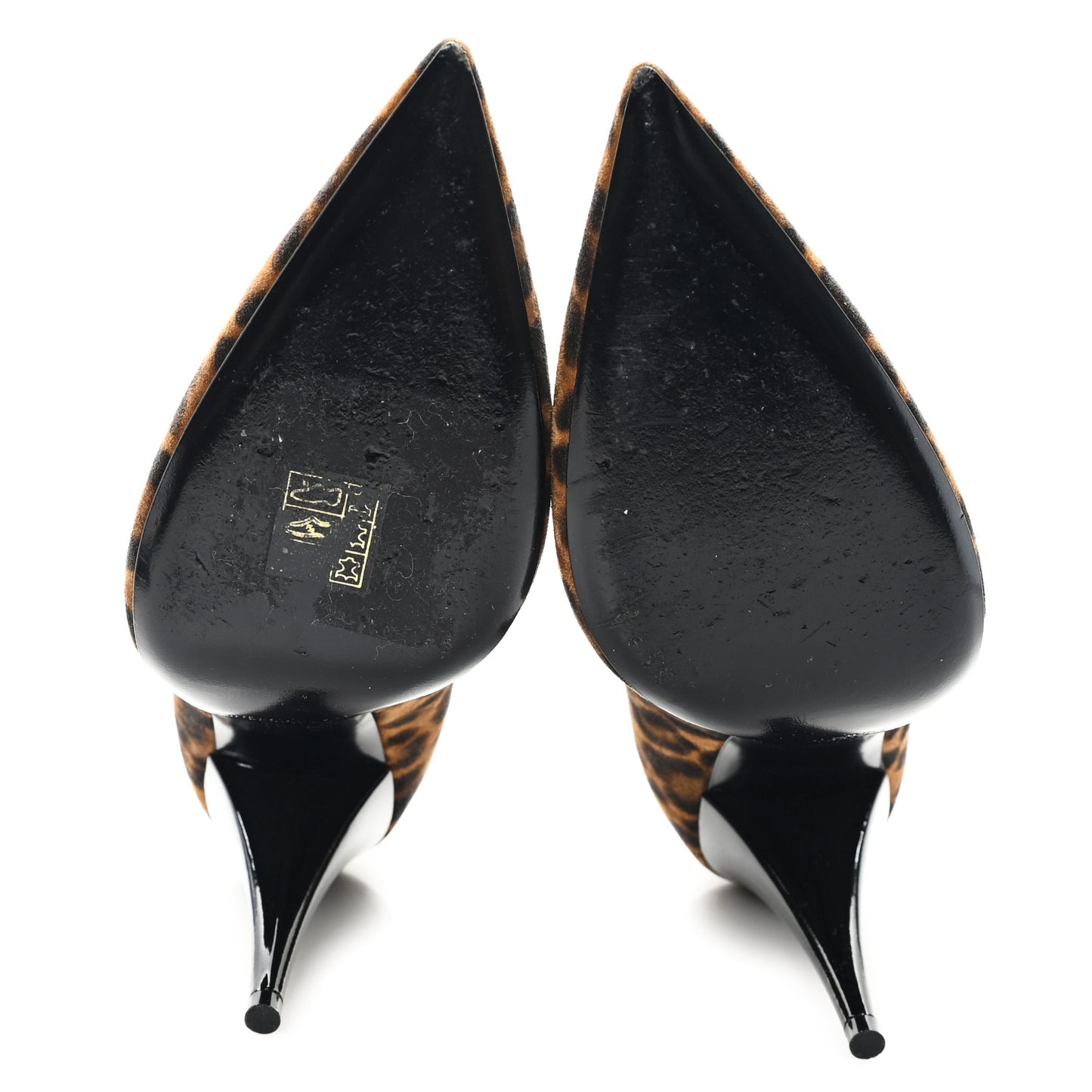 Suede Leopard Printed Anja Pumps 37.5 Natural Coffee