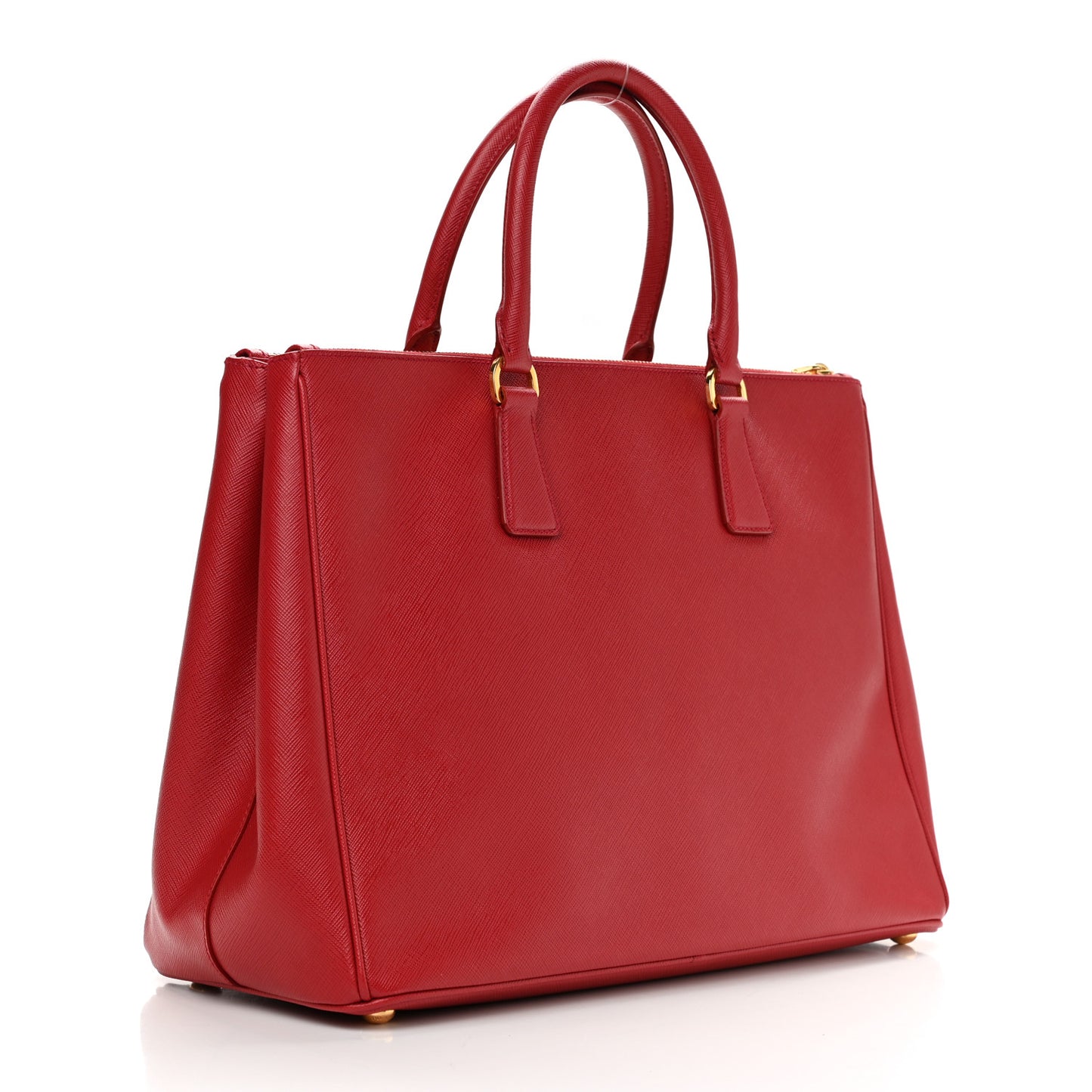 Saffiano Medium Galleria Double Zip Tote Fuoco
