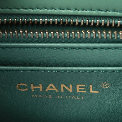 Chanel Lambskin Quilted Mini Pearl Crush Flap Green 6 of 11