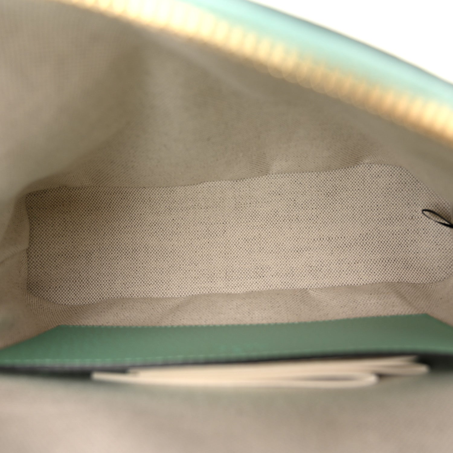 Gucci Monogram Jumbo GG Textured Dollar Calfskin Small Ophidia Dome Shoulder Bag Beige Pepperlight Mint 5 of 9