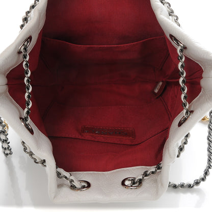 Chanel Calfskin Quilted Small Gabrielle Purse White Black 5 of 7