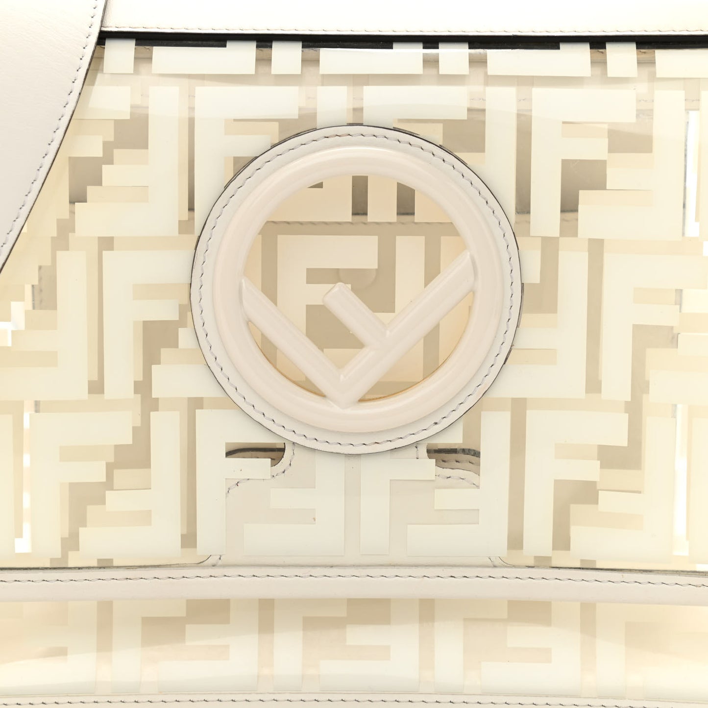 TPU FF Vitello Century F is Fendi Kan I Shoulder Bag White