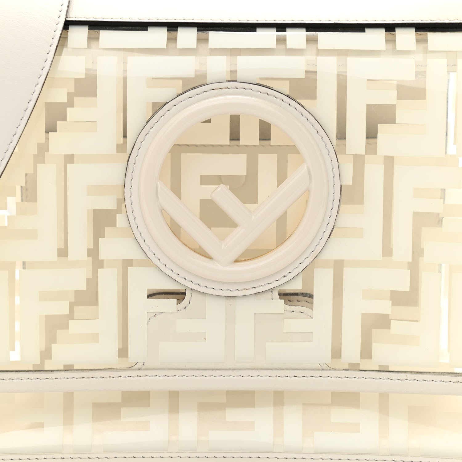 Fendi TPU FF Vitello Century F is Fendi Kan I Shoulder Bag White 8 of 10