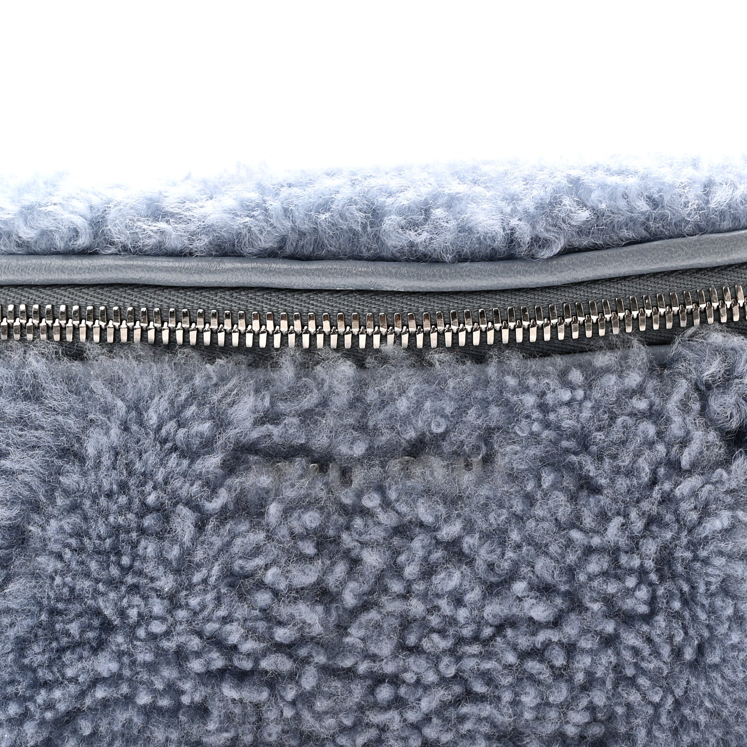Miu Miu Shearling Matelasse Belt Bag Blue 7 of 10