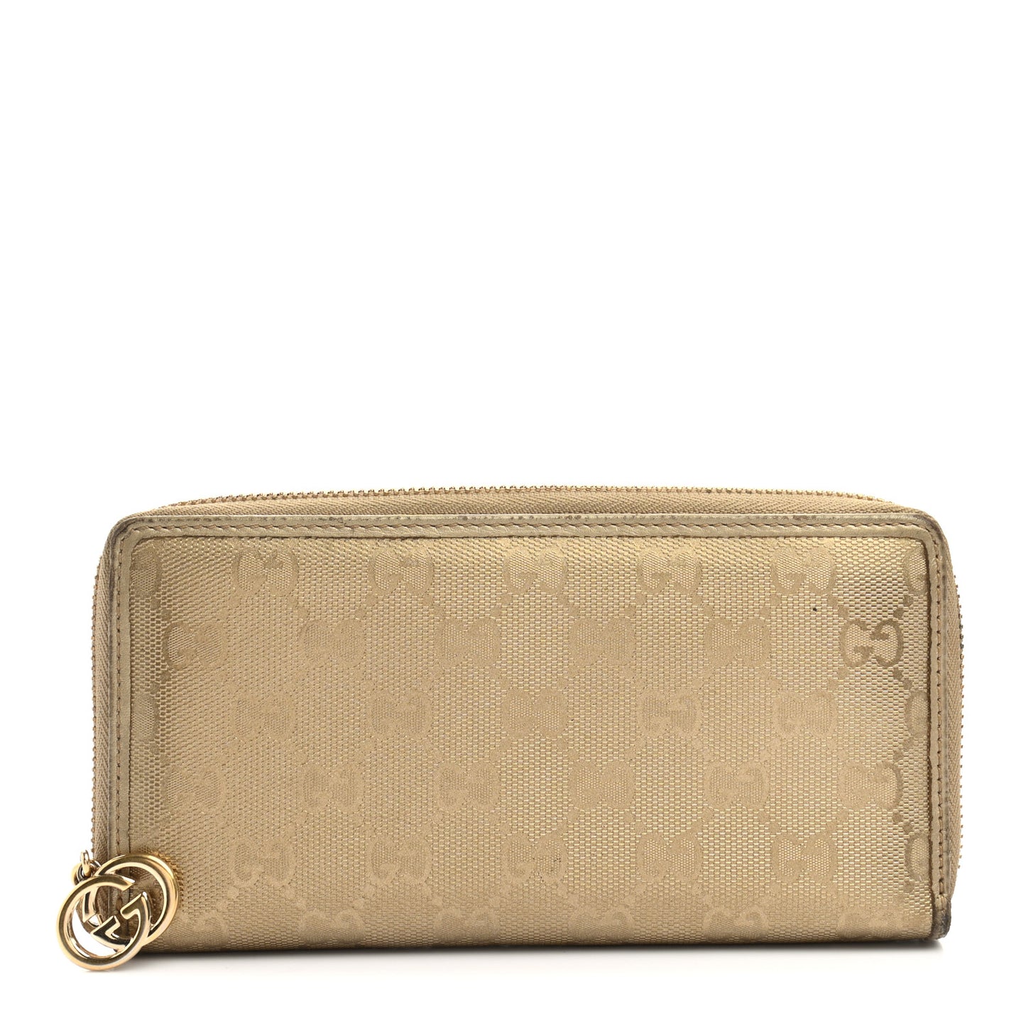 Imprime Monogram GG Pierce Zip Around Wallet Gold