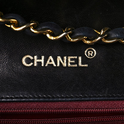 Chanel Lambskin Diamond Stitch Envelope Single Flap Black 5 of 10