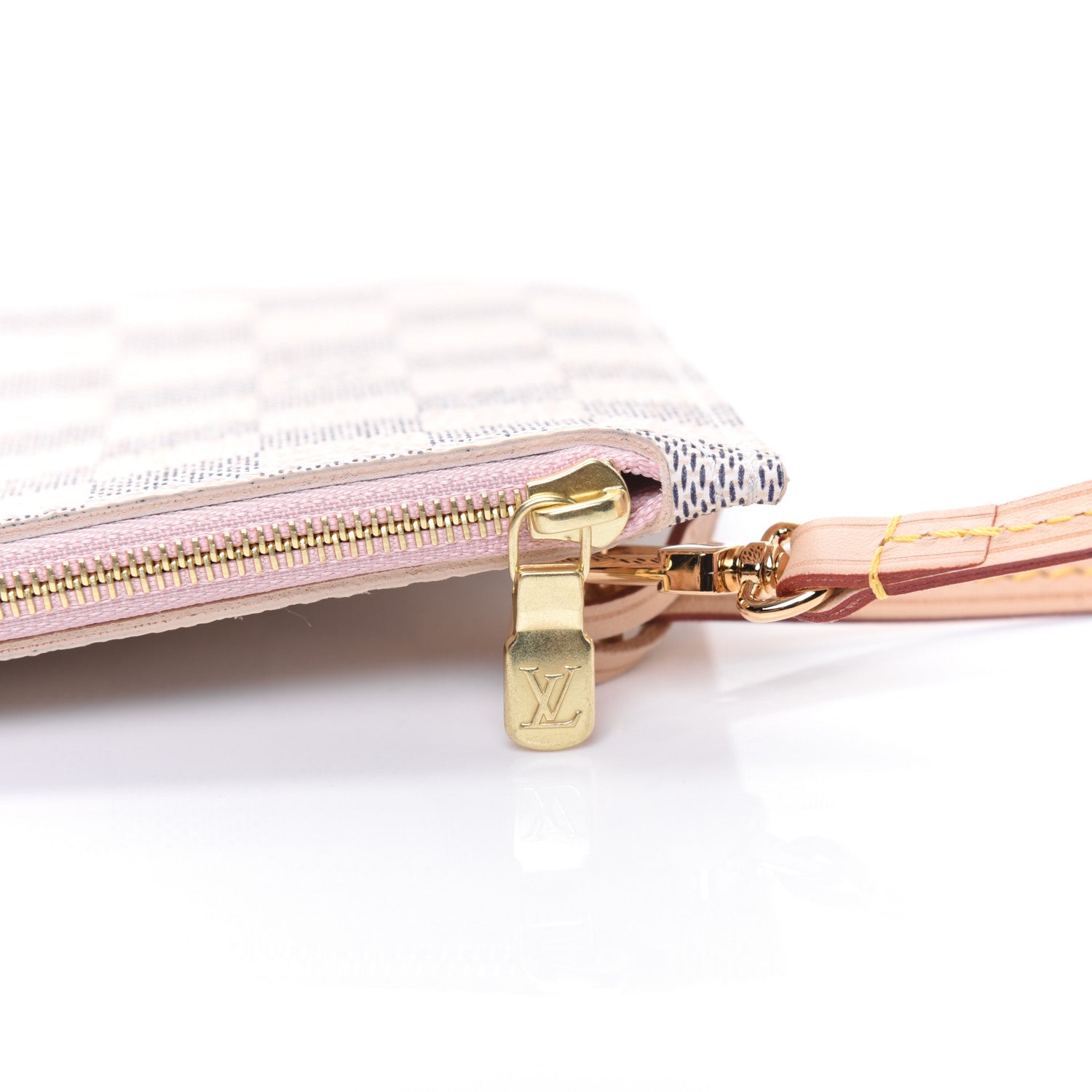 Louis Vuitton Damier Azur Neverfull MM GM Pochette Rose Ballerine 9 of 10