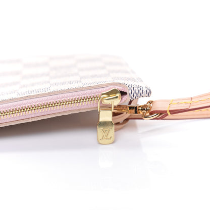 Louis Vuitton Damier Azur Neverfull MM GM Pochette Rose Ballerine 9 of 10