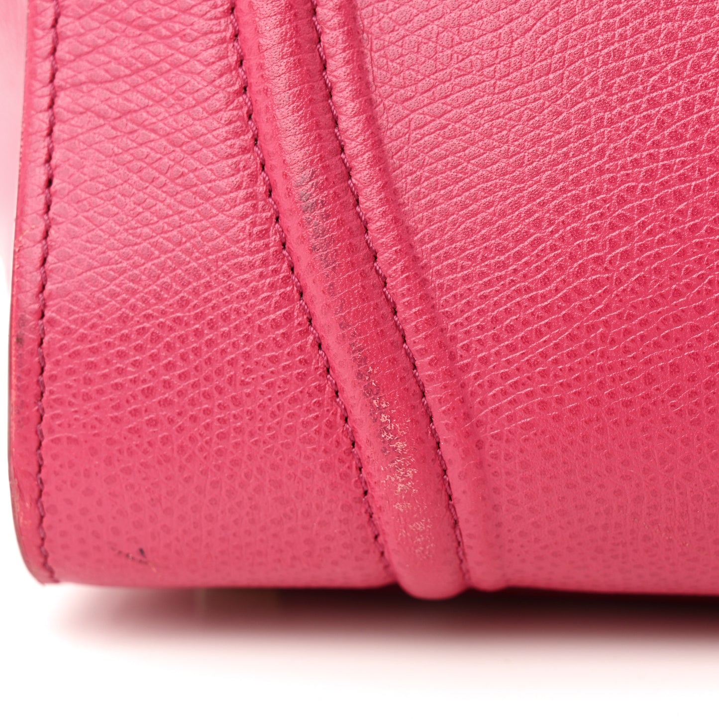 Grained Calfskin Medium Phantom Luggage Fuchsia