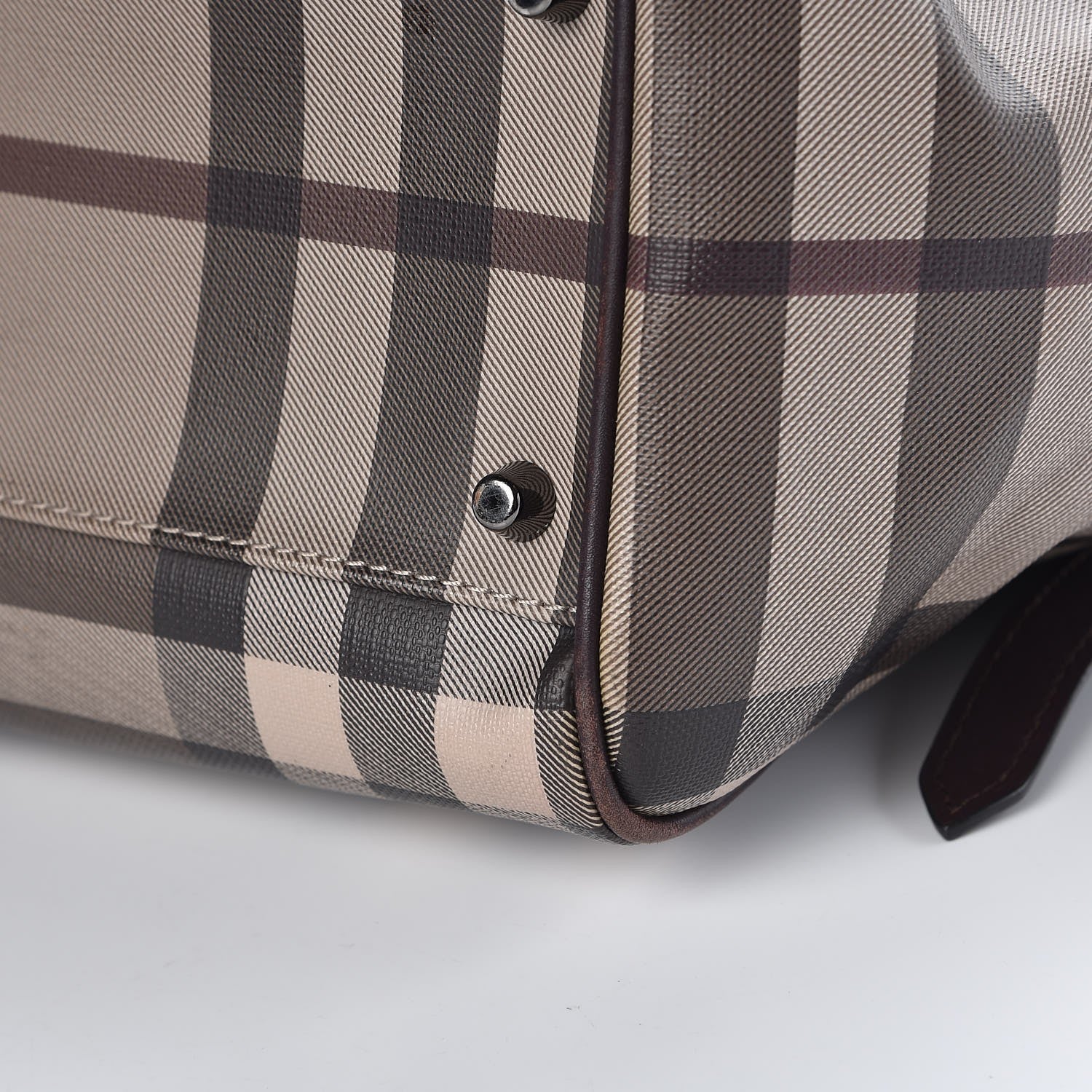 Burberry Smoked Check Small Canterbury Tote Brown 14 of 14