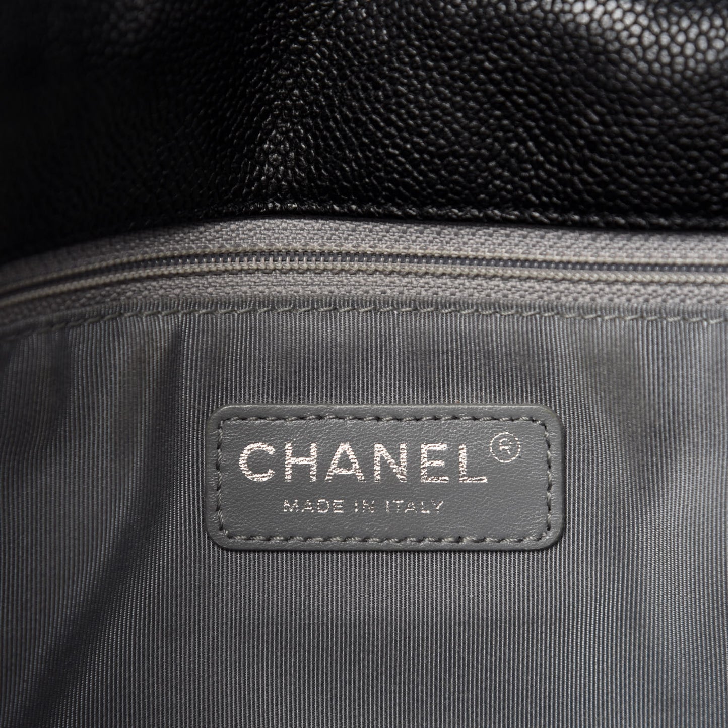 Caviar Quilted Large French Riviera Flap Black