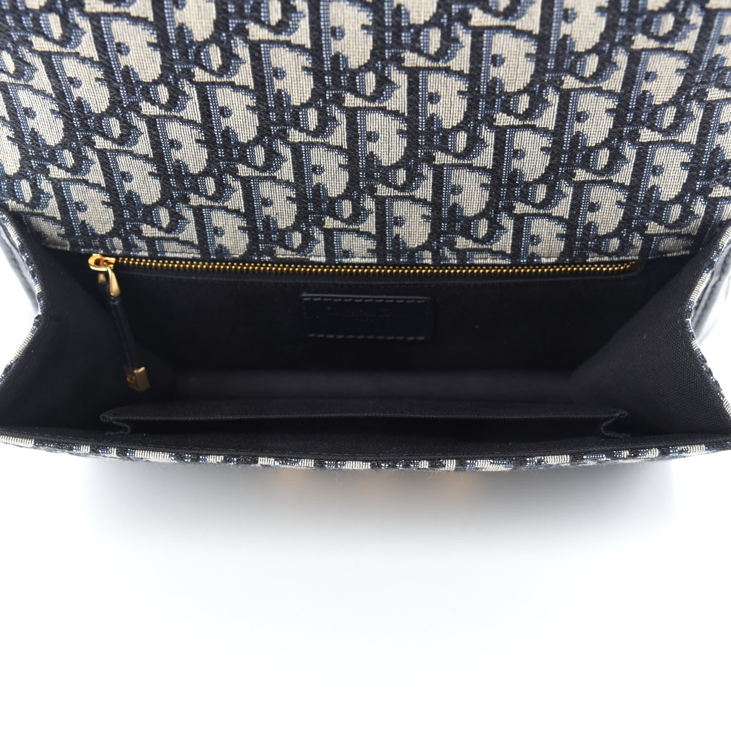 Christian Dior Oblique 30 Montaigne Chain Flap Bag Blue 5 of 12