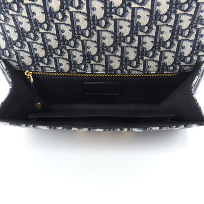 Christian Dior Oblique 30 Montaigne Chain Flap Bag Blue 5 of 12