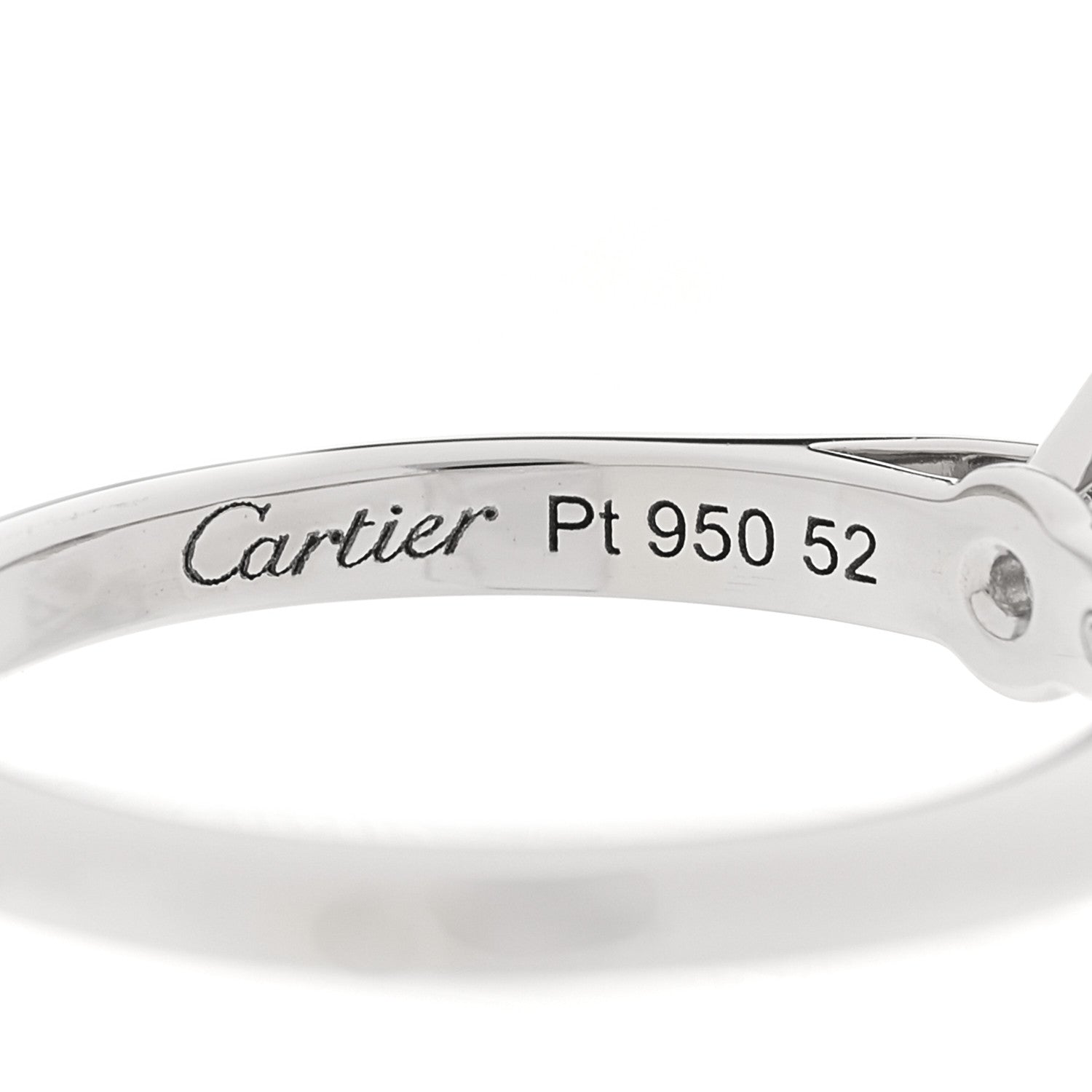 Cartier Platinum Diamond .80ct Solitaire 1895 Engagement Ring 5 of 6