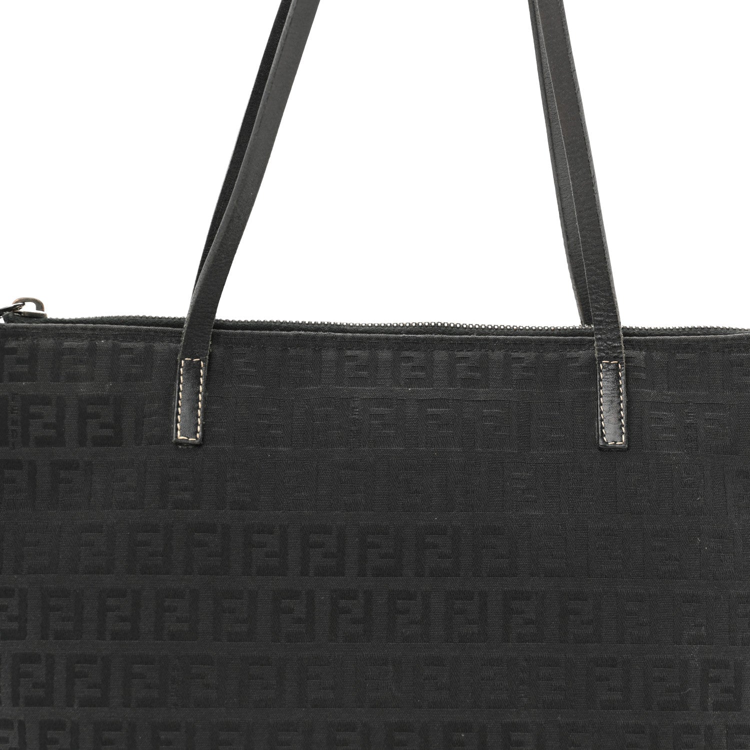 Fendi Zucchino Small Roll Tote Black 8 of 14