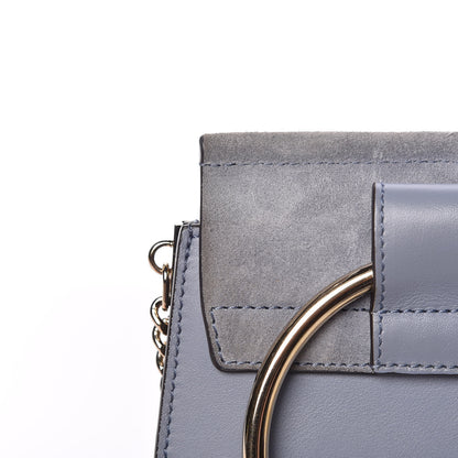 Chloe Suede Calfskin Mini Faye Bracelet Bag Washed Blue 8 of 14
