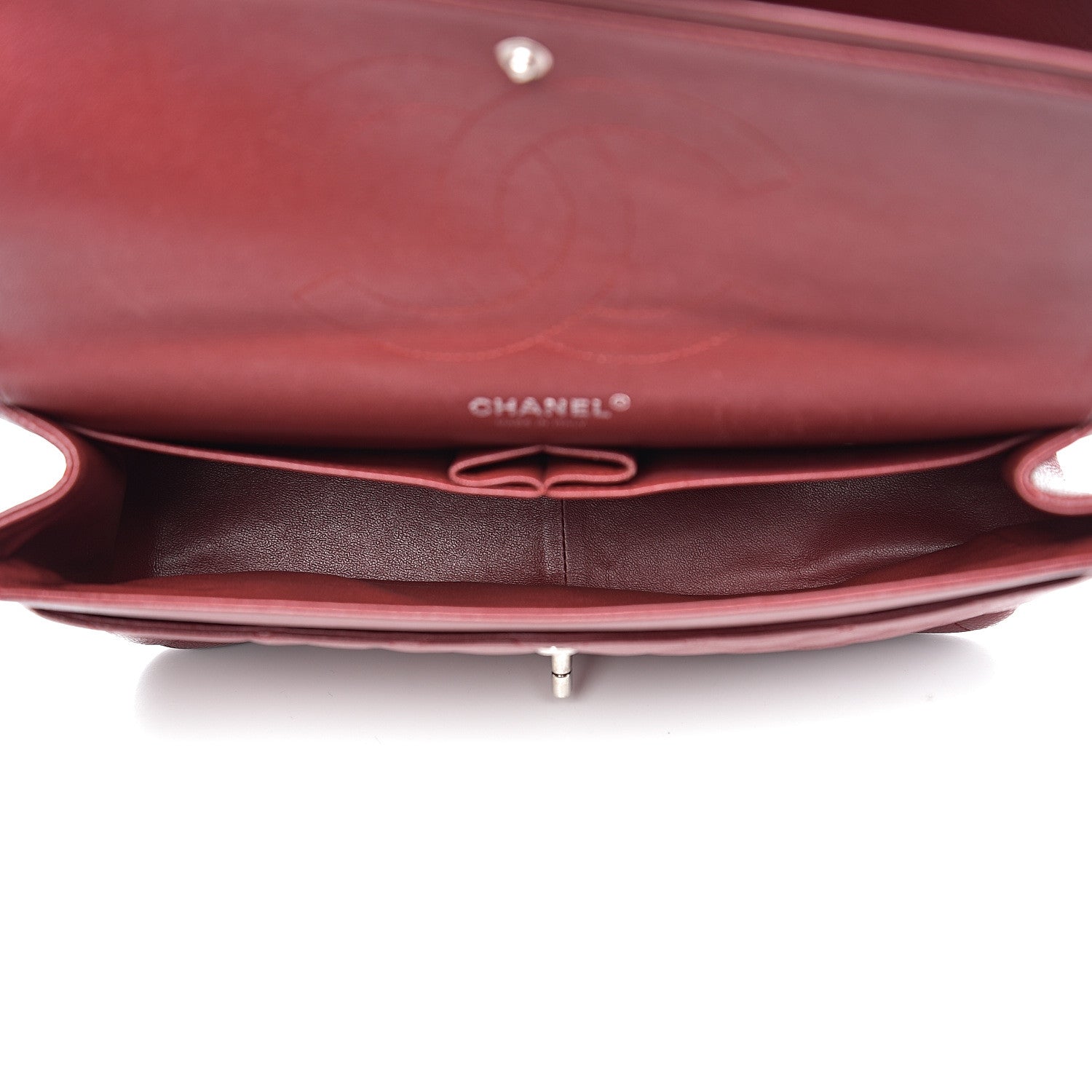 Chanel Caviar Quilted Jumbo Double Flap Dark Red 4 of 10