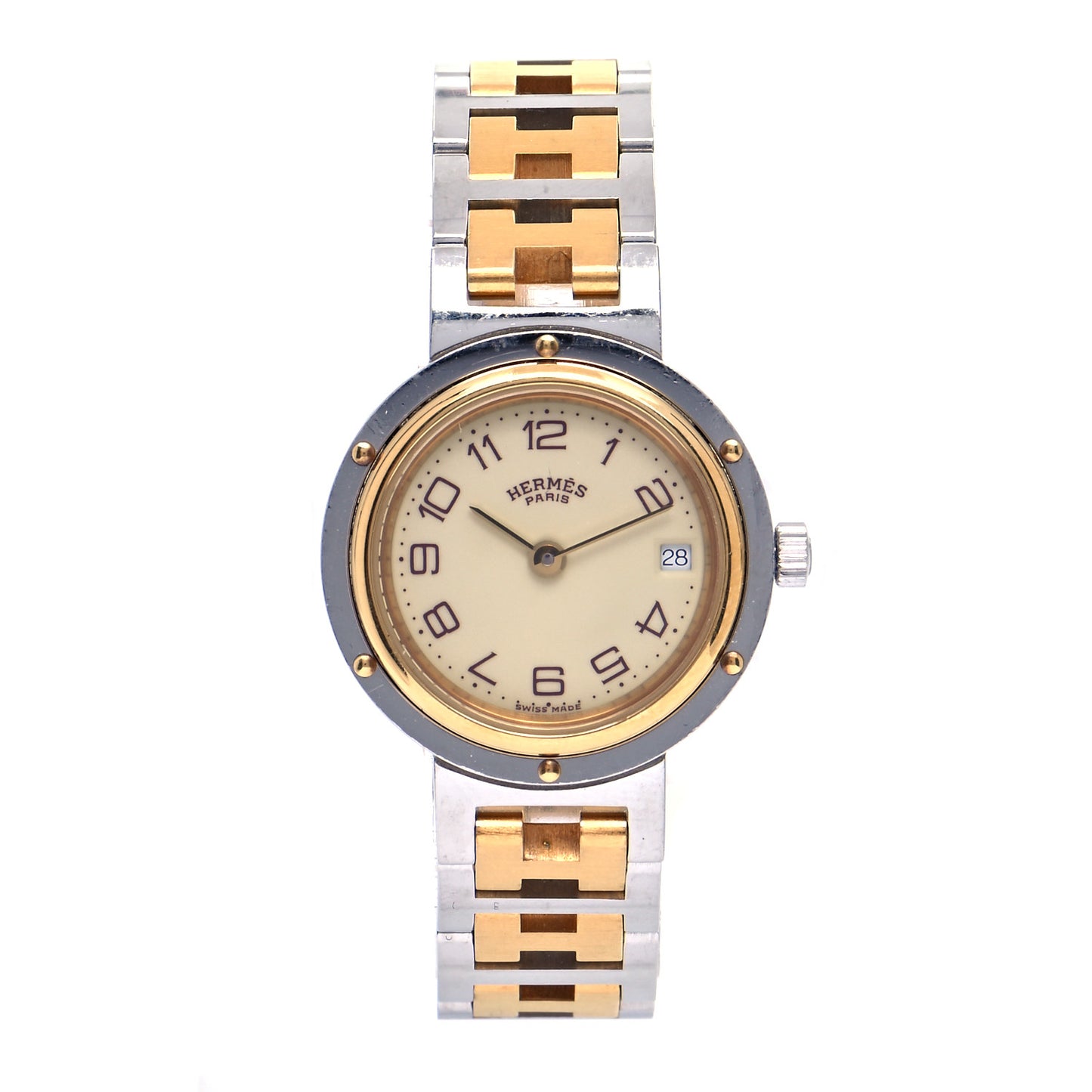 Stainless Steel 24mm Clipper Quartz Watch Gold