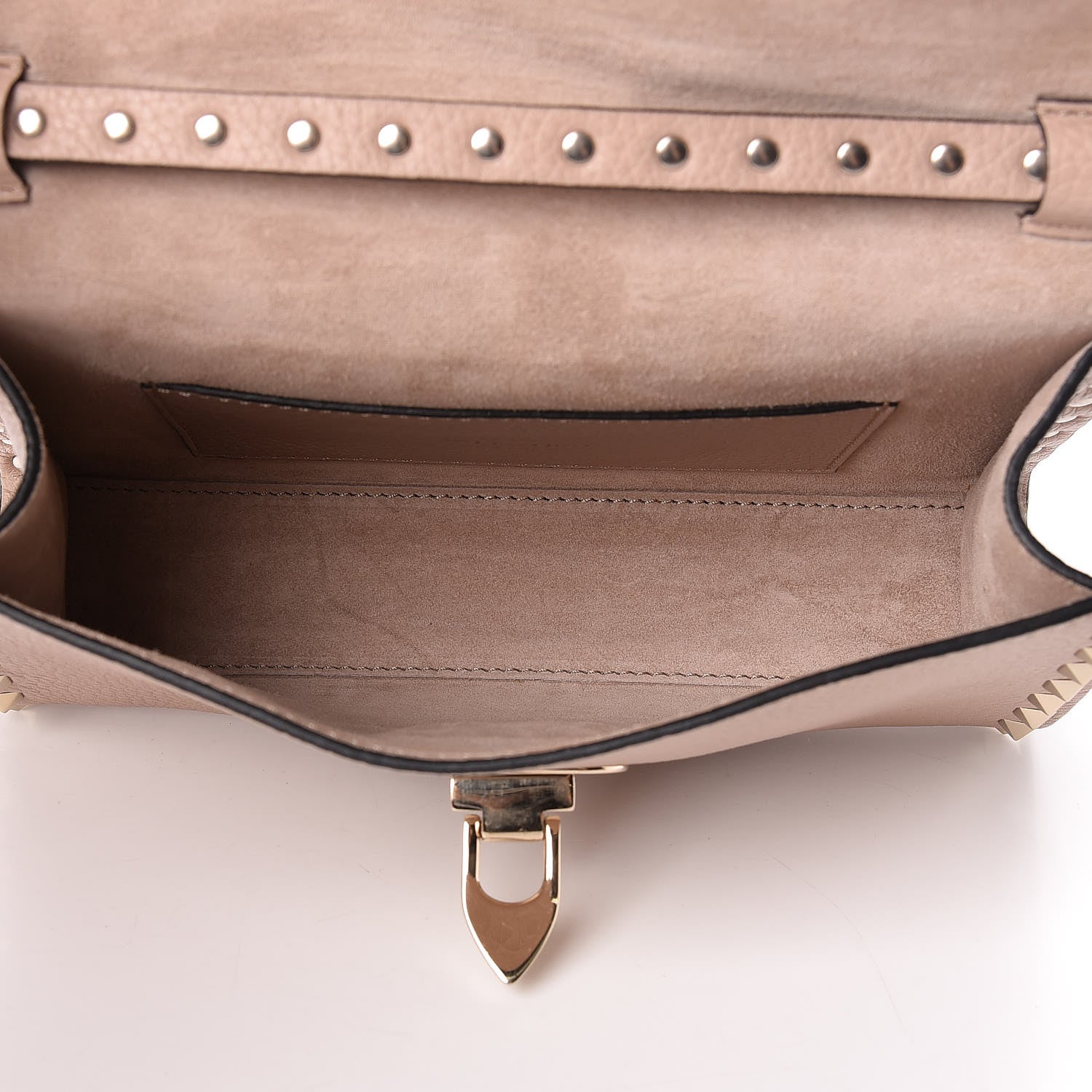 Valentino Garavani Pebbled Calfskin Medium Rockstud Flip Lock Crossbody Bag Poudre 5 of 11