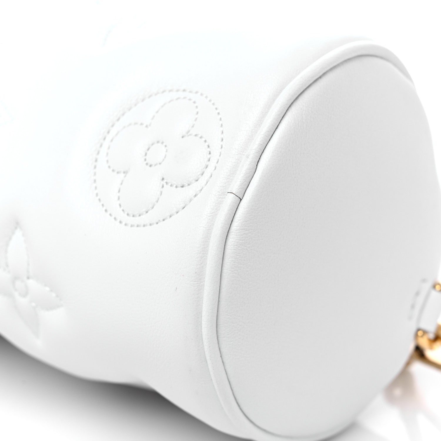 Louis Vuitton Calfskin Bubblegram Papillon BB Snow White 8 of 8