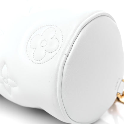 Louis Vuitton Calfskin Bubblegram Papillon BB Snow White 8 of 8