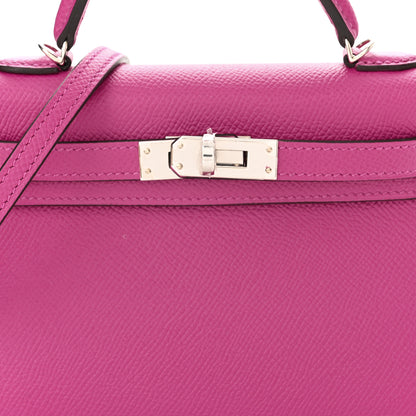 Hermes Epsom Mini Kelly Sellier 20 Rose Pourpre 7 of 10