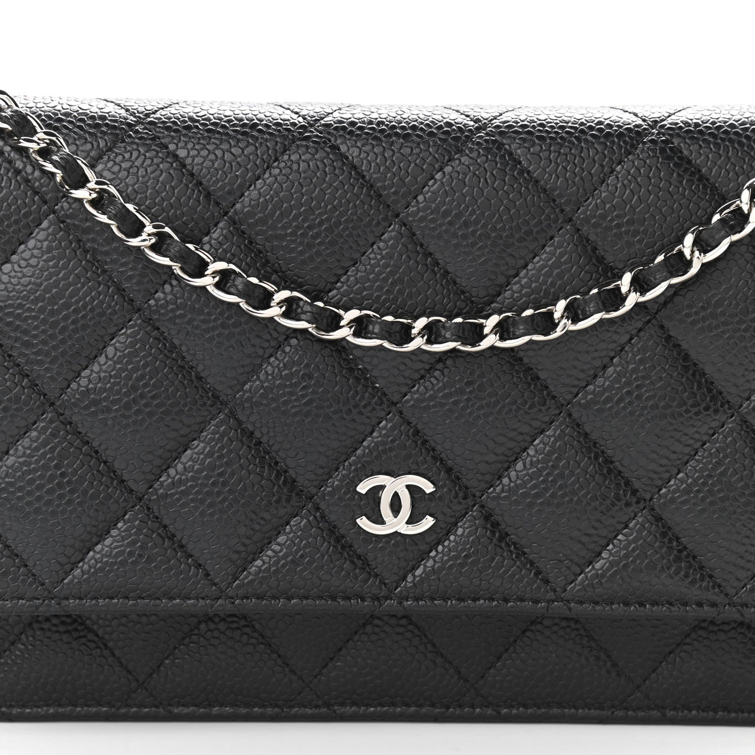 Chanel Caviar Quilted Wallet On Chain WOC Black 9 of 12