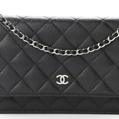 Chanel Caviar Quilted Wallet On Chain WOC Black 9 of 12