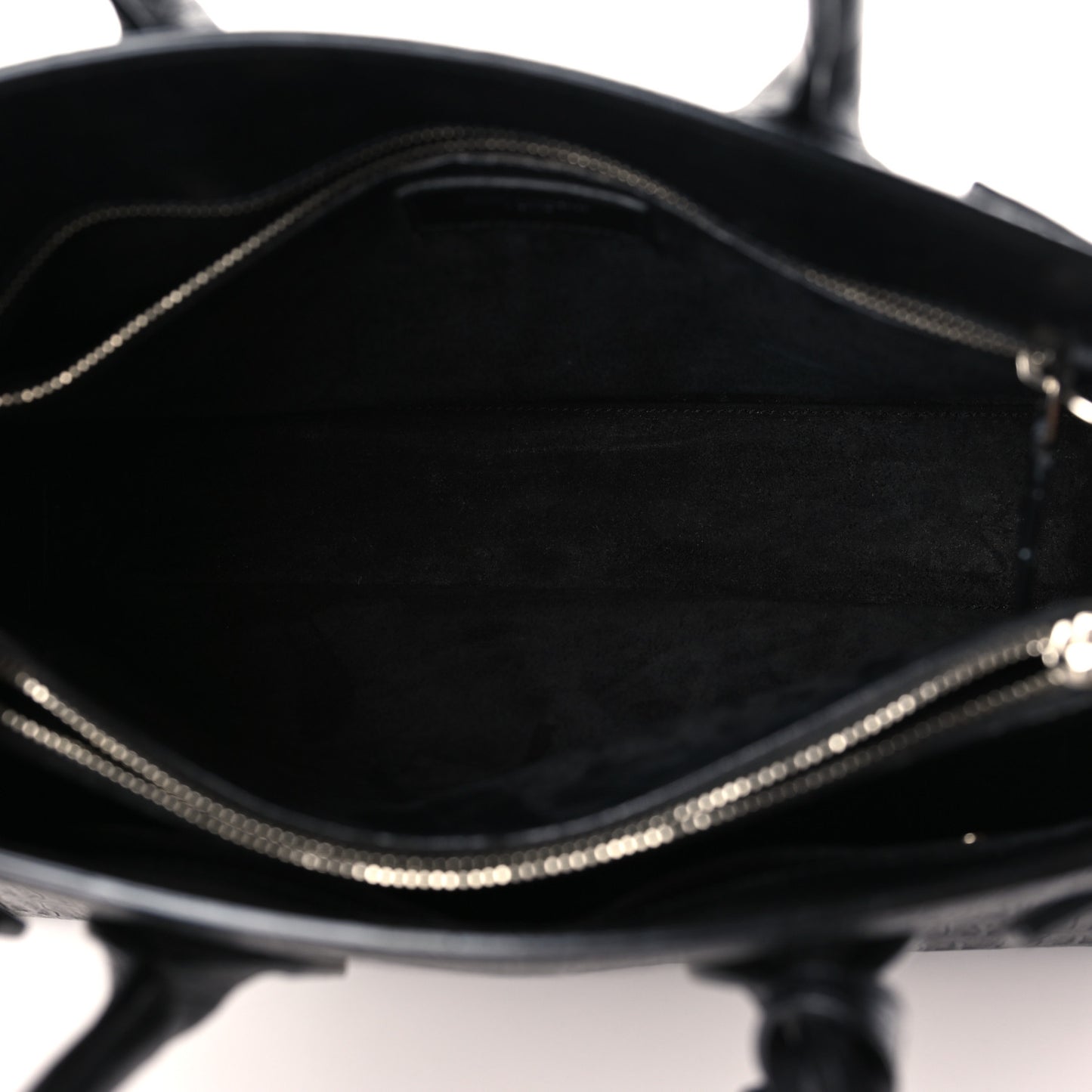 Calfskin Crocodile Embossed Small Sac de Jour Black
