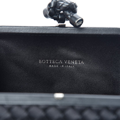 Bottega Veneta Satin Intreccio Impero Knot Clutch Black 5 of 5