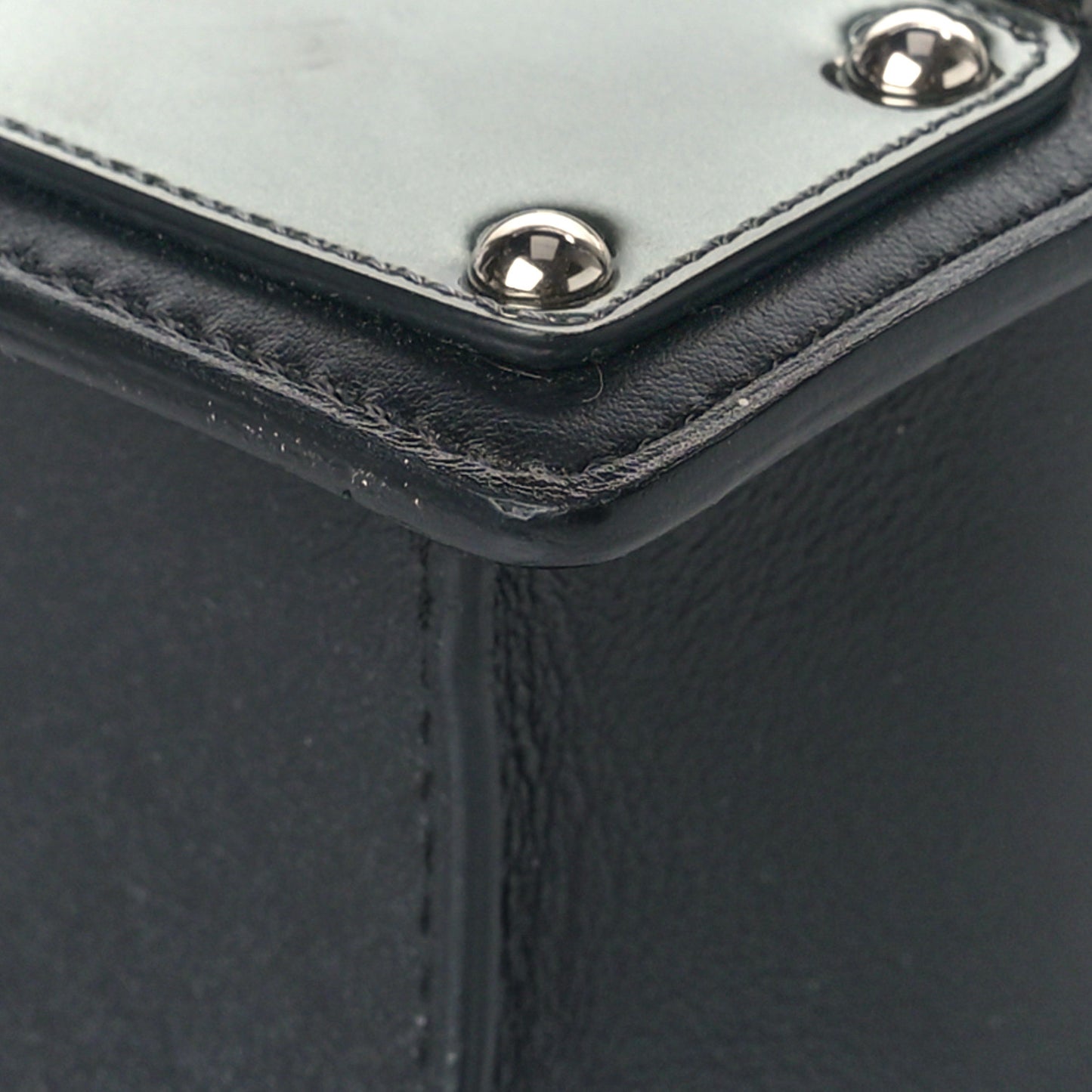Calfskin Mini Iron Shield Madame Crossbody Black Silver