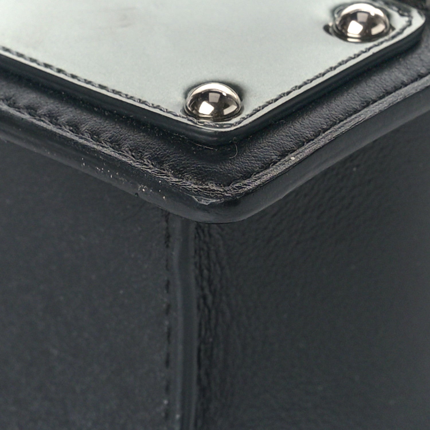 Delvaux Calfskin Mini Iron Shield Madame Crossbody Black Silver 9 of 9