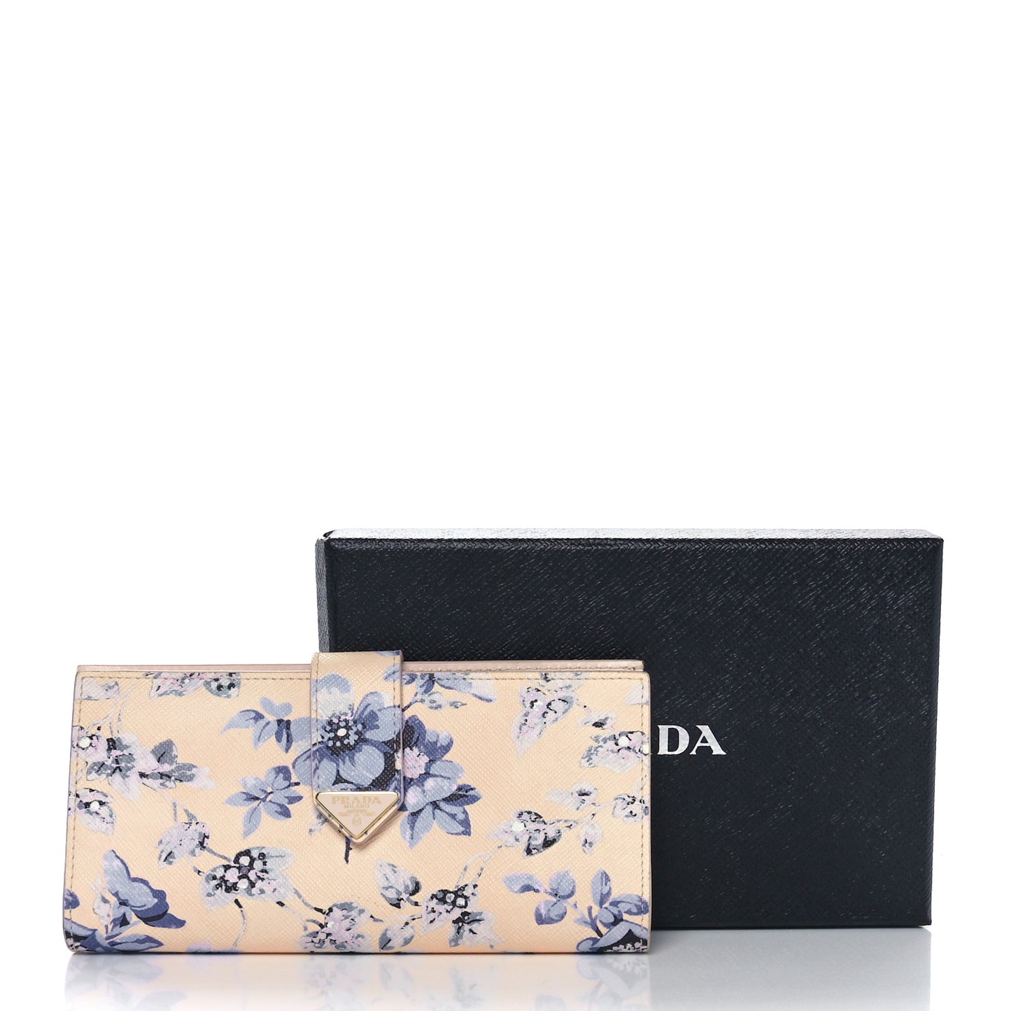 Saffiano Azalea Print Large Triangle Continental Flap Wallet Pervinca