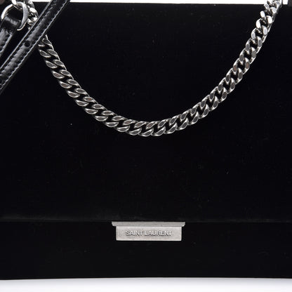Saint Laurent Velvet Chain Wallet Black 9 of 9