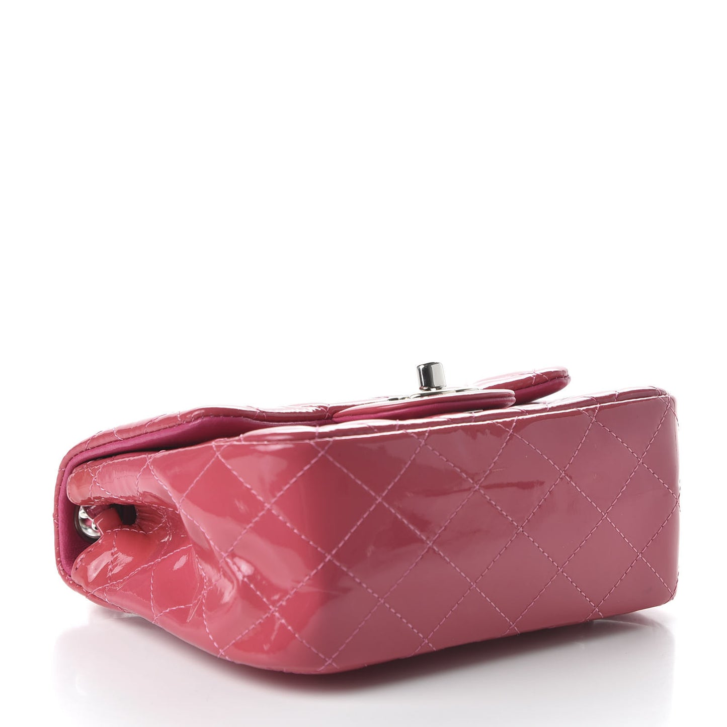 Patent Quilted Mini Square Flap Pink