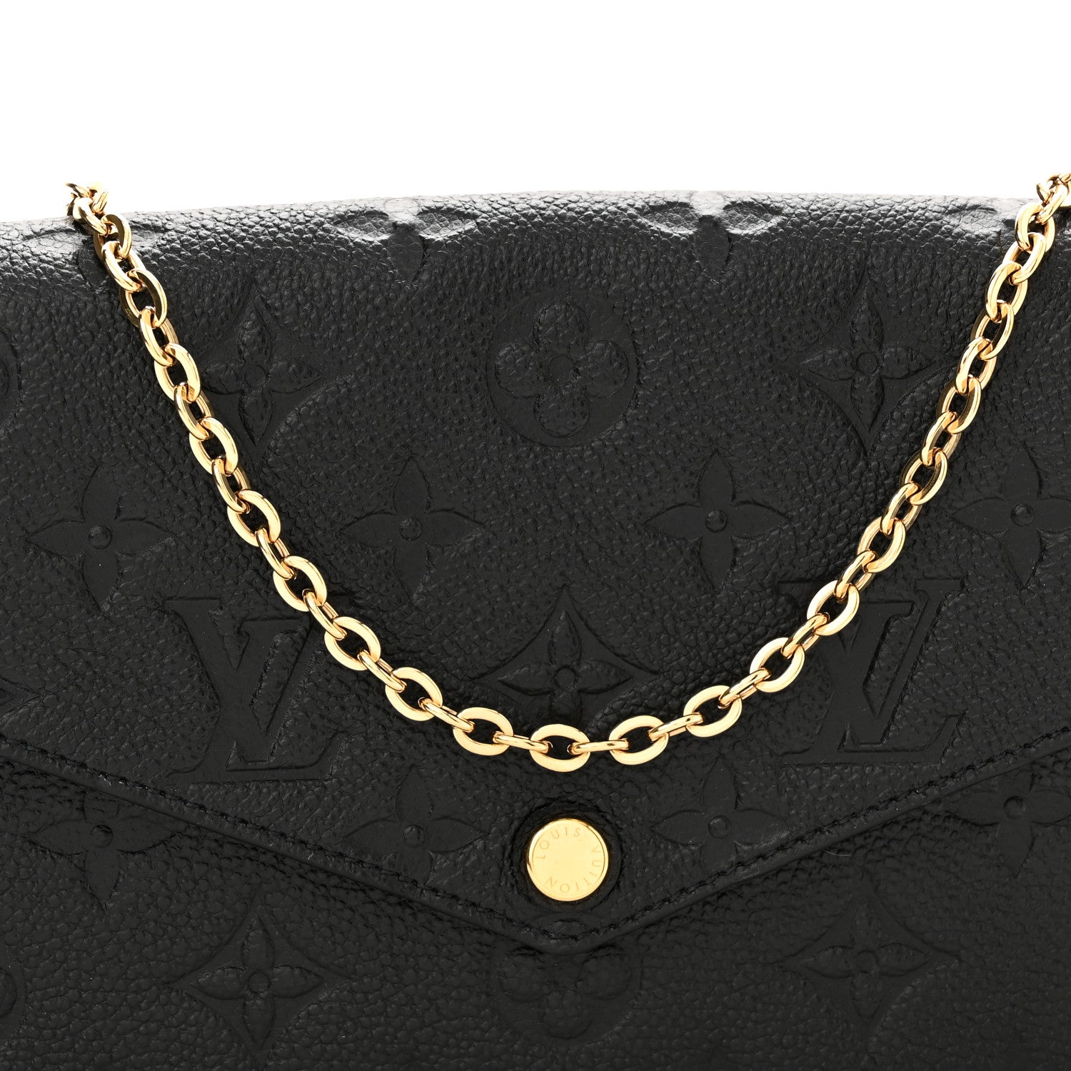 Louis Vuitton Empreinte Pochette Felicie Chain Wallet Black 8 of 10