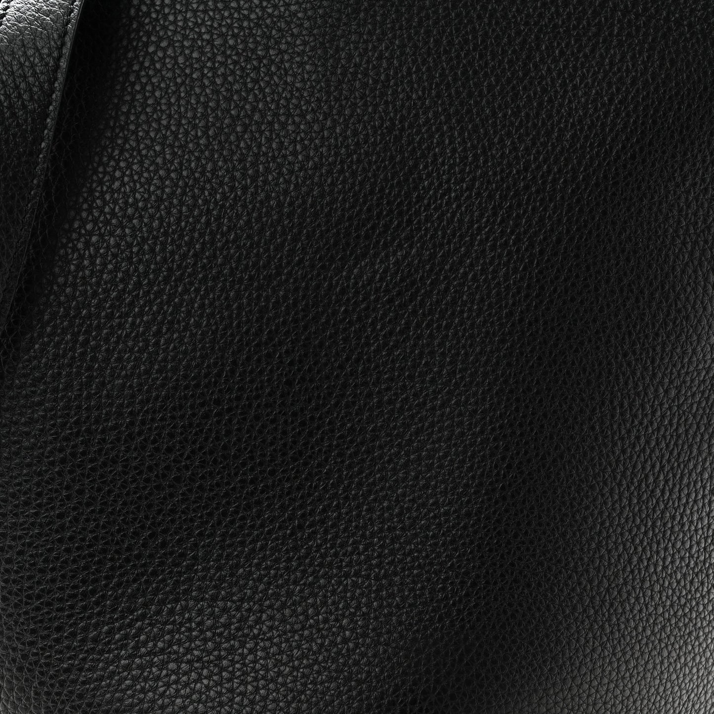 Grained Calfskin Medium N/S Hook Tote Black