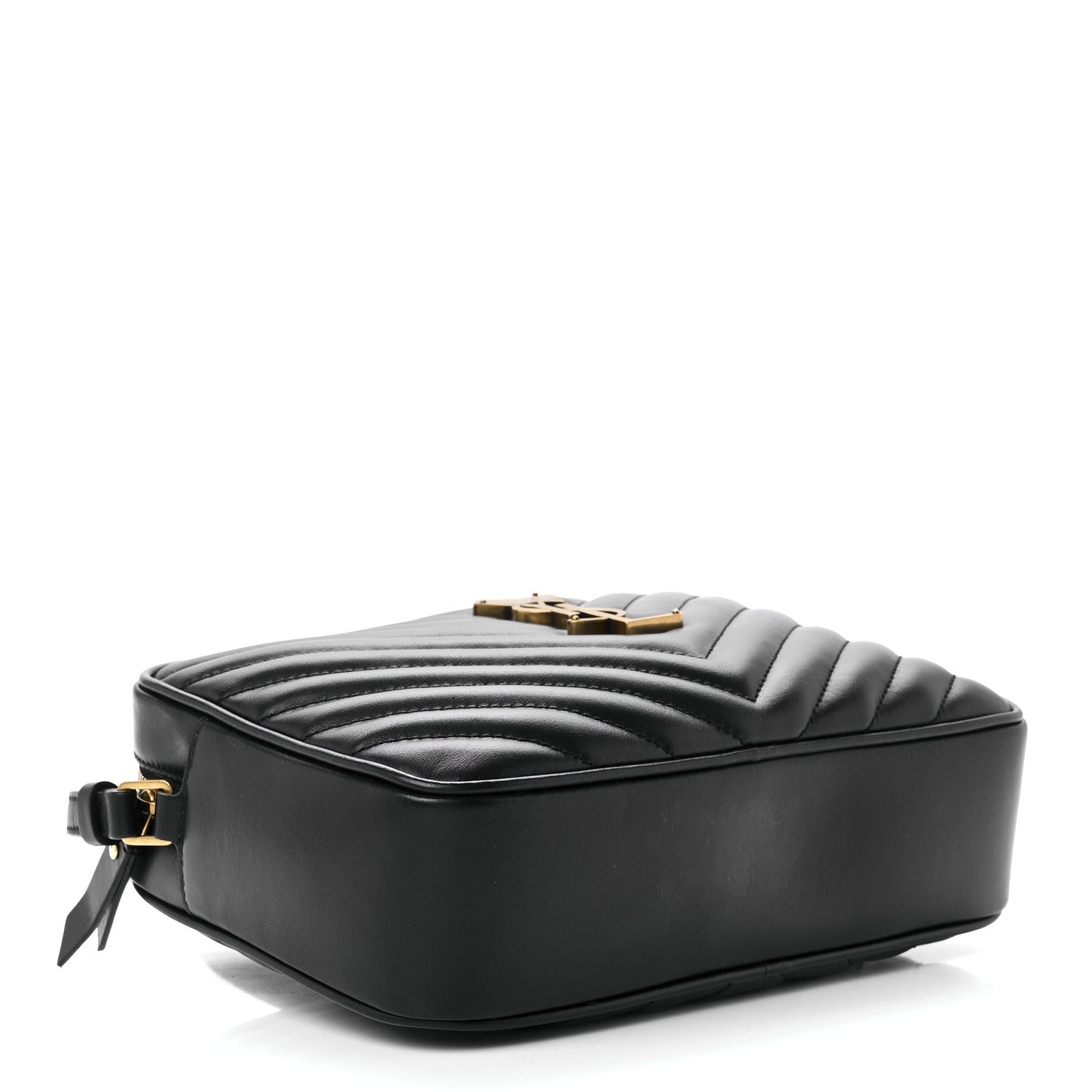 Saint Laurent Calfskin Matelasse Monogram Lou Camera Bag Black 4 of 11