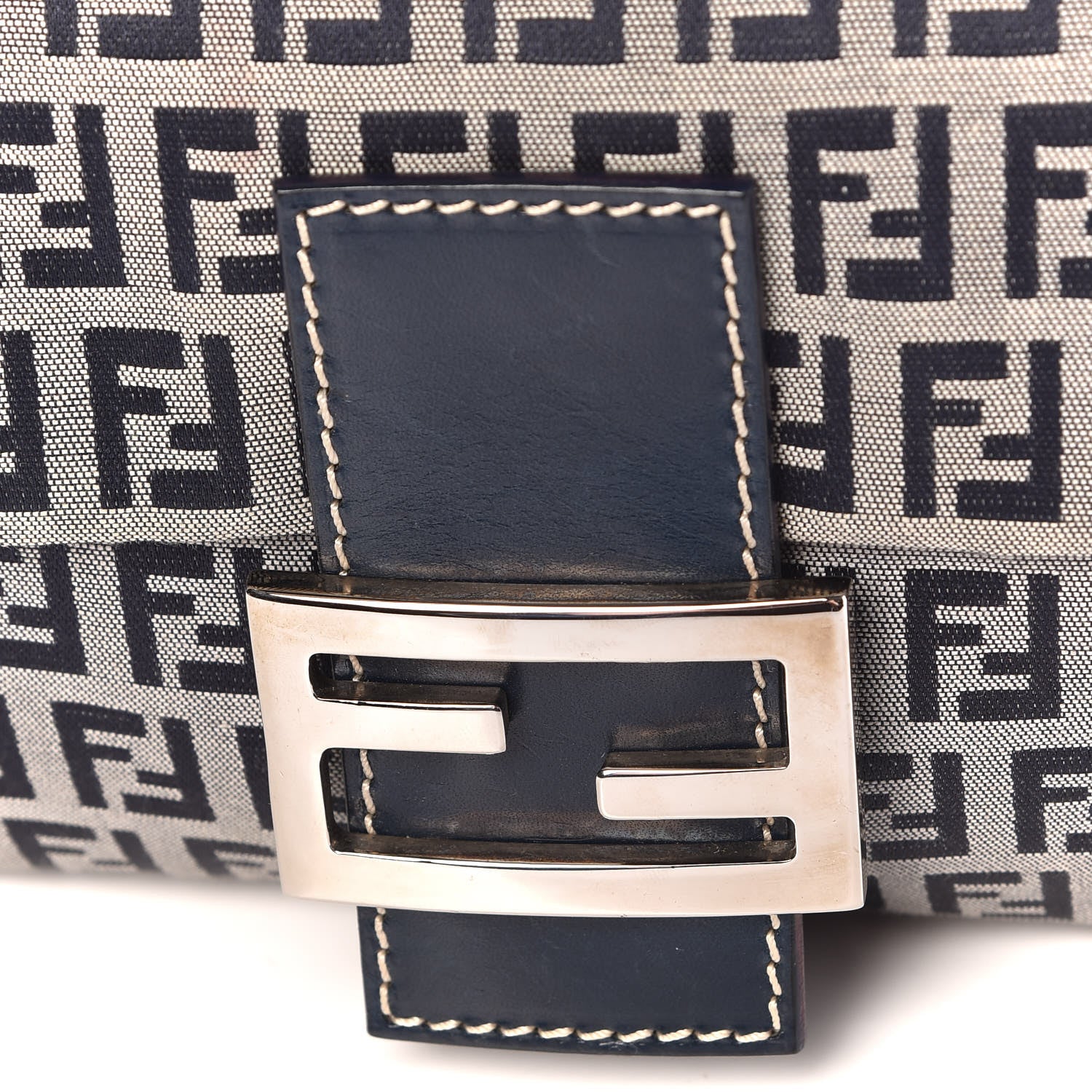 Fendi Zucchino Mini Mama Baguette Navy 10 of 10