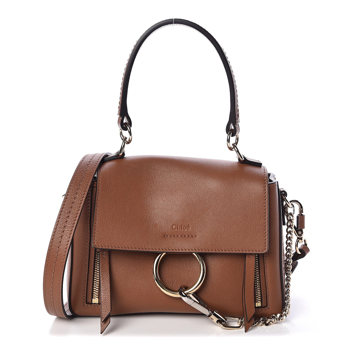 Calfskin Mini Faye Day Shoulder Bag Tan