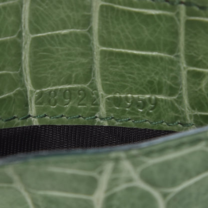 Gucci Crocodile Card Holder Vert 7 of 7