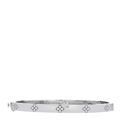 Roberto Coin 18K White Gold Diamond Love in Verona Pave Bangle Bracelet 2 of 6