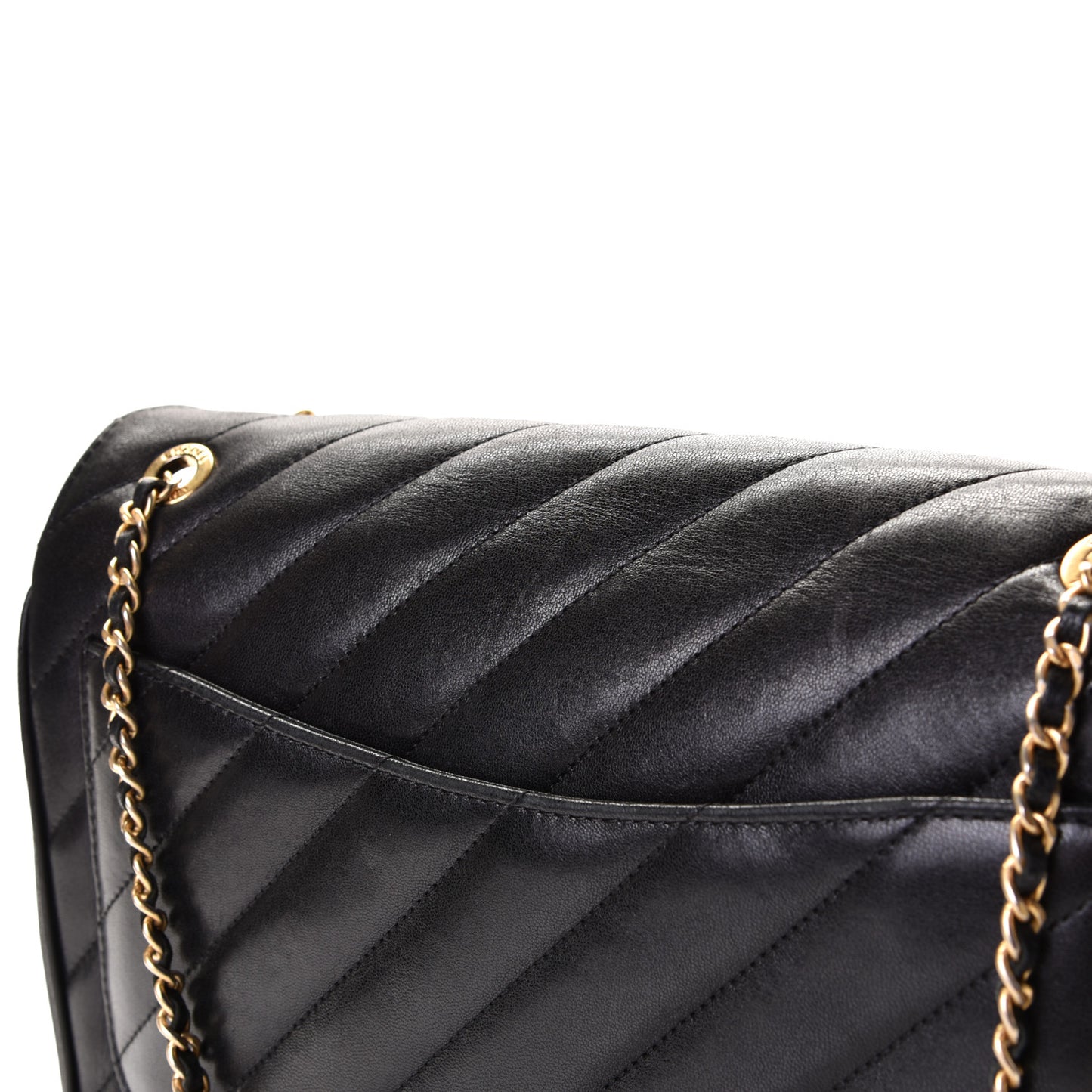 Lambskin Quilted Jumbo Coco Vintage Flap Black