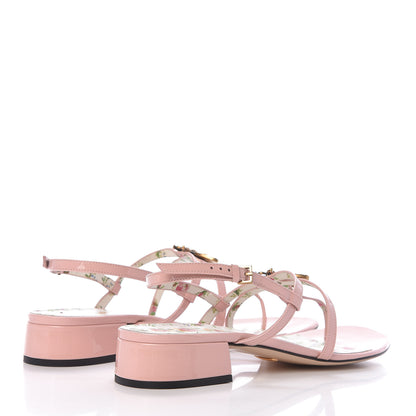 Gucci Patent Bee Thong Sandal 39.5 Perfect Pink 4 of 10