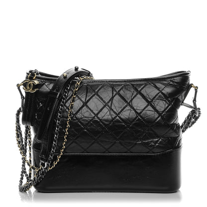 Chanel Calfskin Quilted Medium Gabrielle Hobo Black 1 of 8