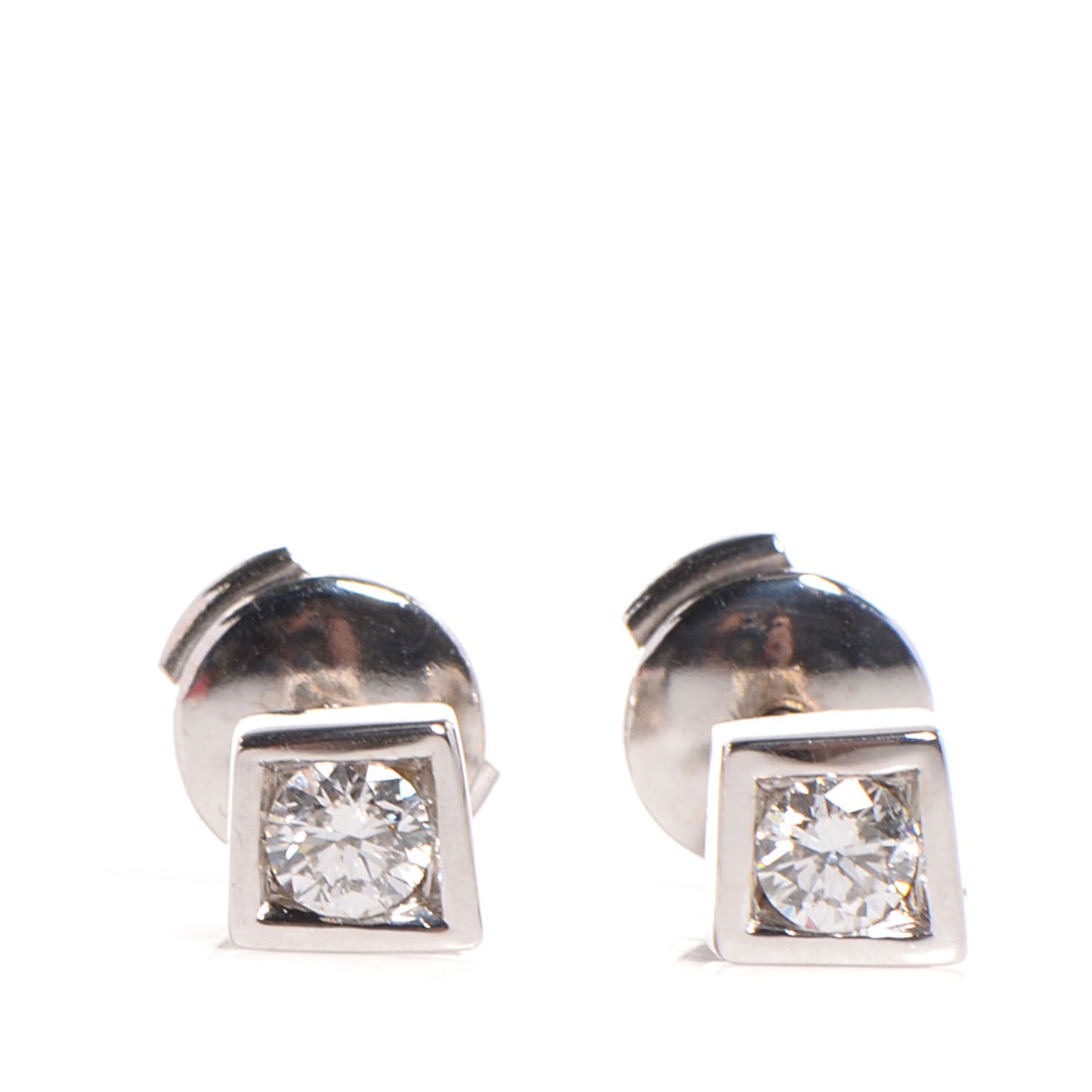 18k White Gold Frank Gehry Torque Earrings