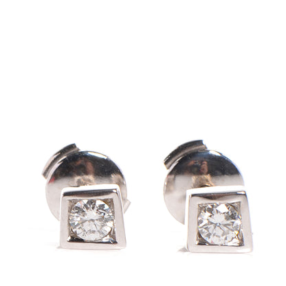 Tiffany 18k White Gold Frank Gehry Torque Earrings 1 of 4